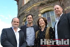 Balnagowan House developers Jason Chivers and Andrew Wyatt, Coast and Country Villages director Susan Malone and Balnagowan owner Leigh Rich.